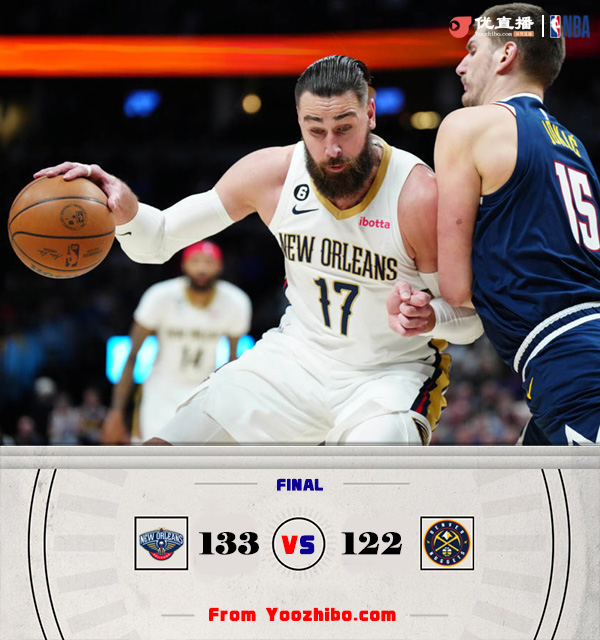 掘金122-113战胜鹈鹕 <a href=/star/basketball/130.html target=_blank class=infotextkey>约基奇</a>26+18+15 <a href=/star/basketball/124.html target=_blank class=infotextkey>穆雷</a>32+5+6 CJ21+7